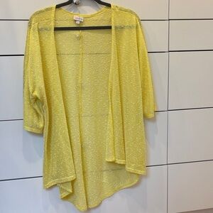 LuLaRoe Bright Yellow Open-Front Women's Cardigan